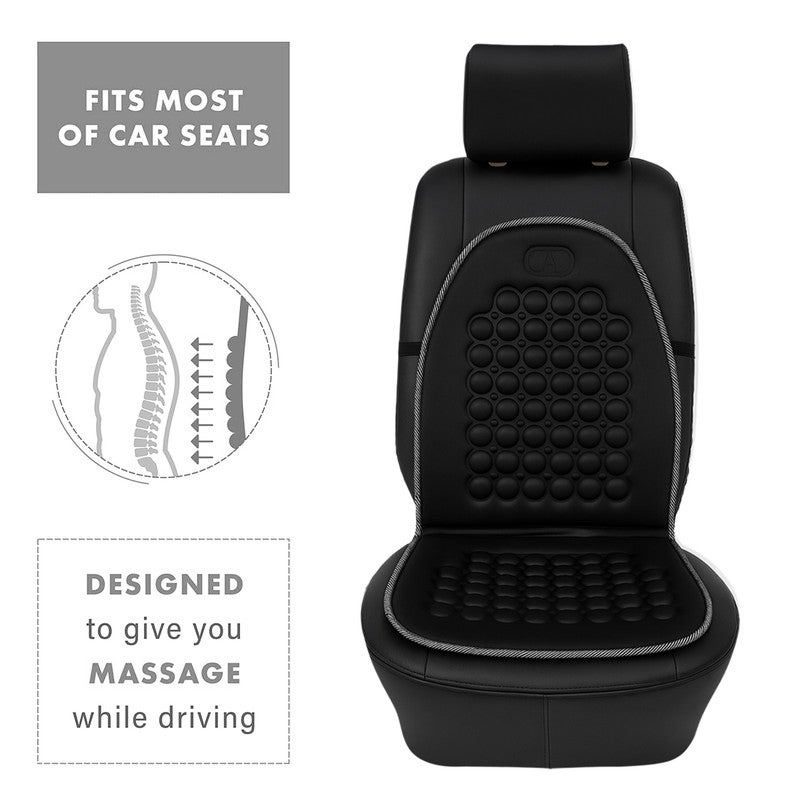 موب وسادة مقعد السيارة من موب مع دعم للظهر - تصميم خرز تدليك مناسب لجميع السيارات، وسادة مانعة للانزلاق وجيدة التهوية للسيارات وسيارات الدفع الرباعي والشاحنات وكرسي المكتب - موديل CU-111 (قطعة واحدة) - Image 5